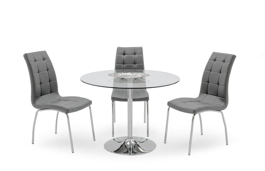 Orbit Round Glass Dining Table