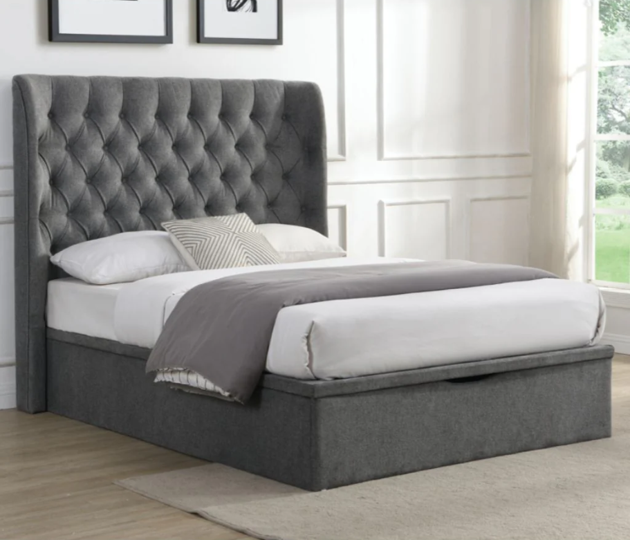 Clara Storage Bed - Grey