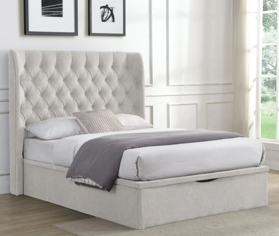Clara Storage Bed - Beige