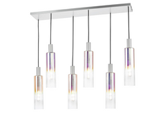 Load image into Gallery viewer, Ruben Lighting Collection - Satin Silver and Iridised Glass
