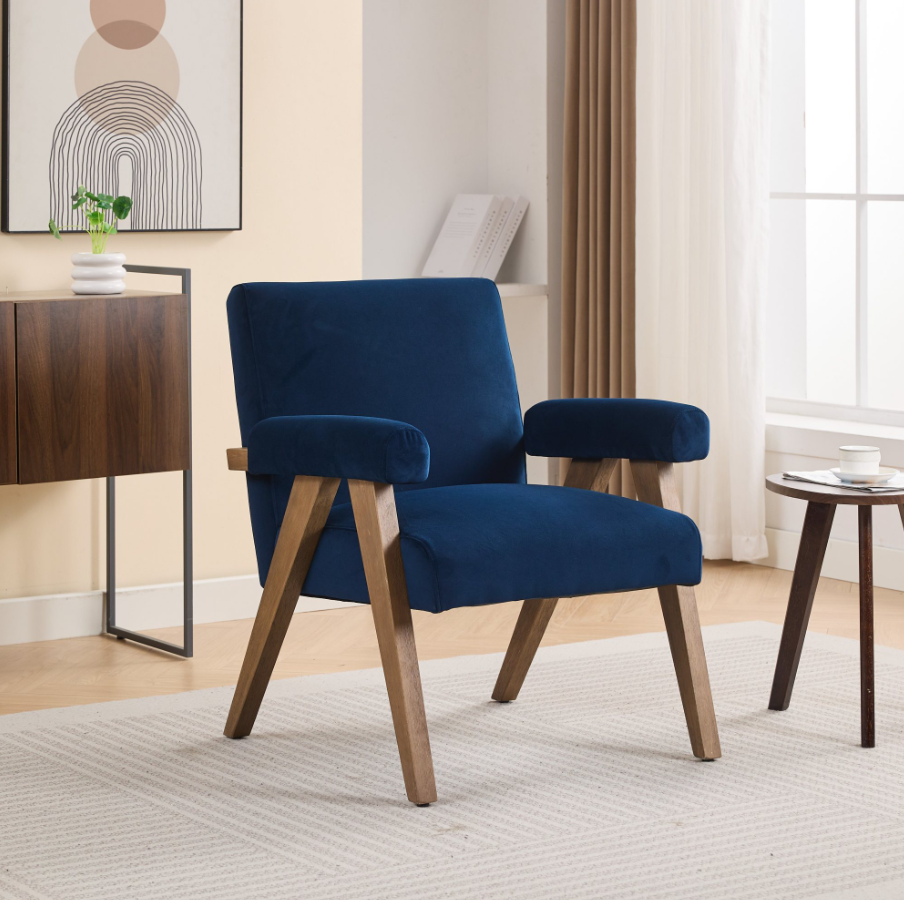 Leoni Accent Chair - Royal Blue Velvet