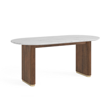 Load image into Gallery viewer, Yale Dining Collection - Marble/Walnut
