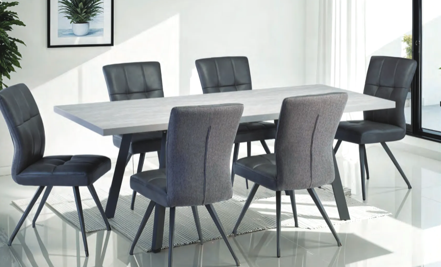 Athena 160-200cm Extension Dining Table - Light Grey