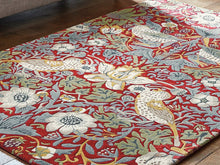 Load image into Gallery viewer, Morris &amp; Co. Rugs -  Strawberry Thief Crimson
