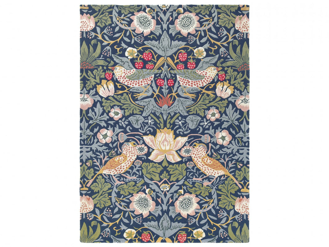 Morris & Co. Rugs -  Strawberry Thief Indigo