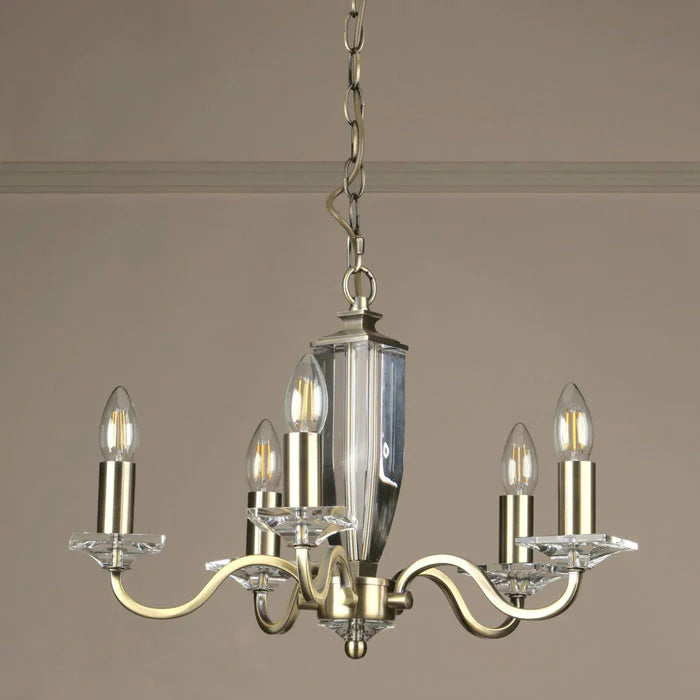 Laura Ashley - Carson Chandelier - Antique Brass