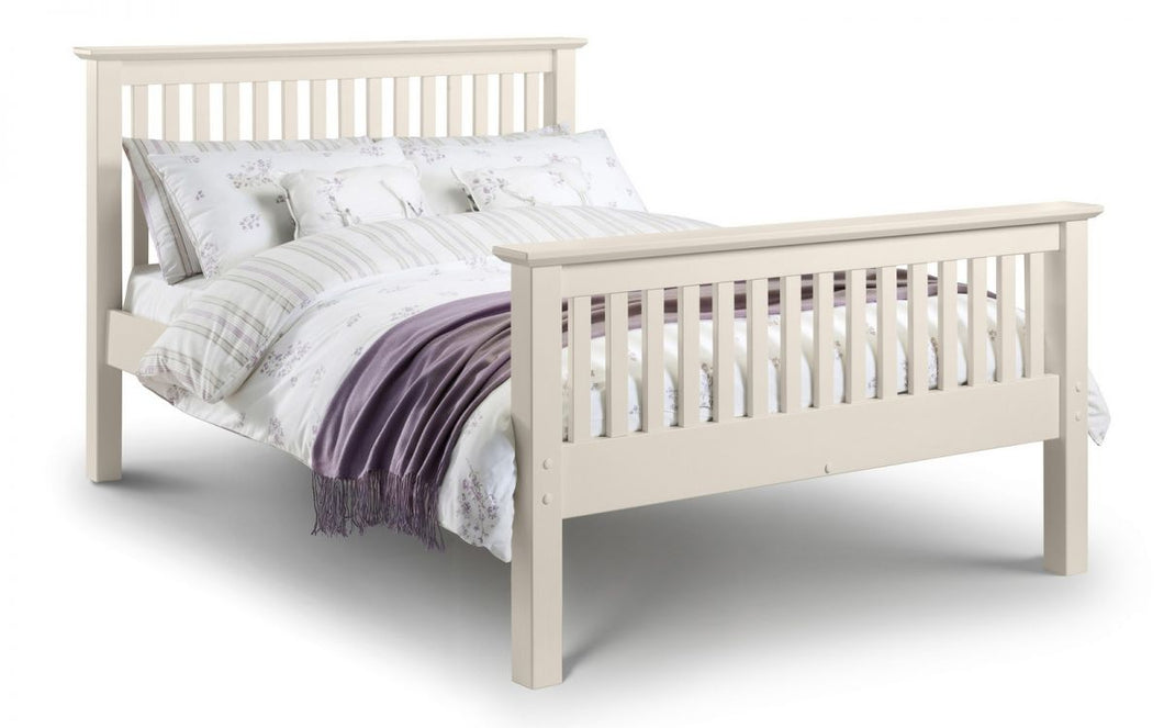 Barcelona White High Foot End Bed