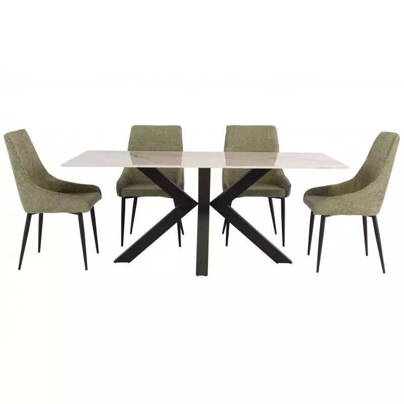 Cora 1.80m Dining Table - Kass Gold