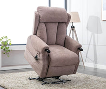 Load image into Gallery viewer, Denmark Riser/Recliner - Brushstroke Mocha Fabric
