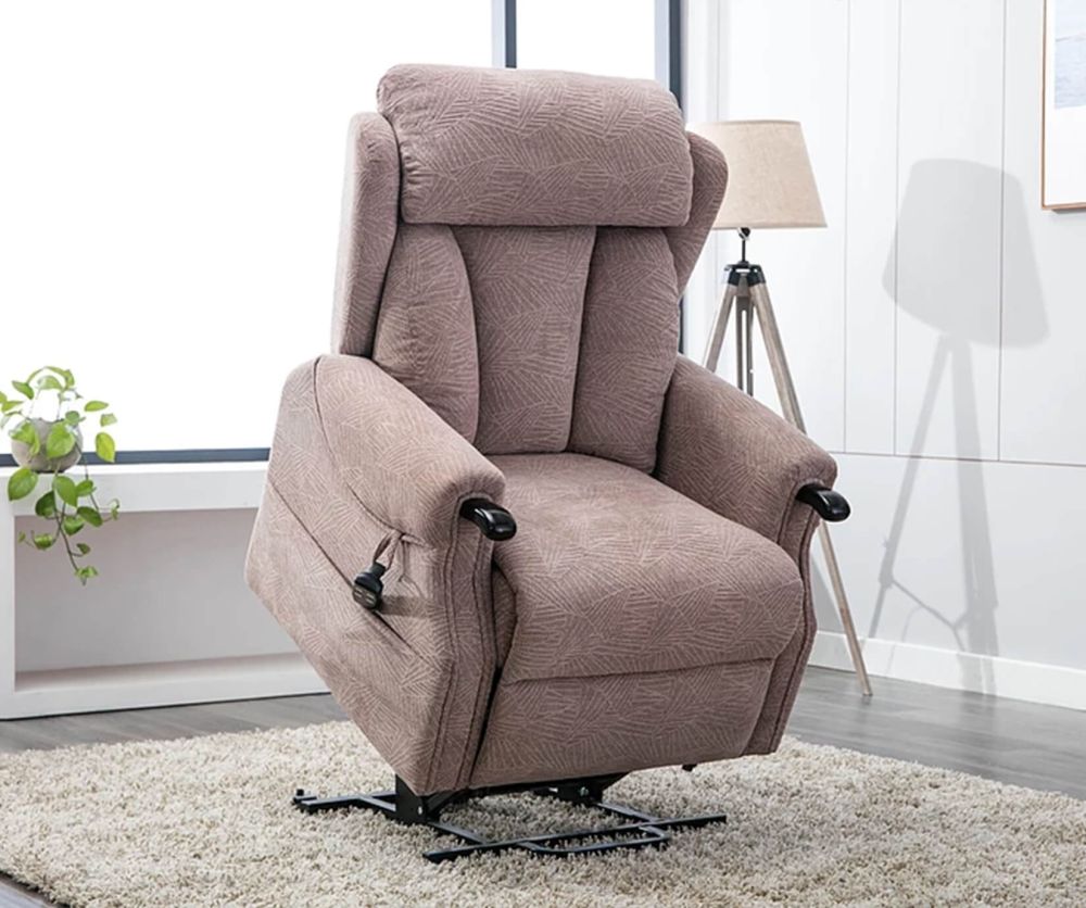 Denmark Riser/Recliner - Brushstroke Mocha Fabric