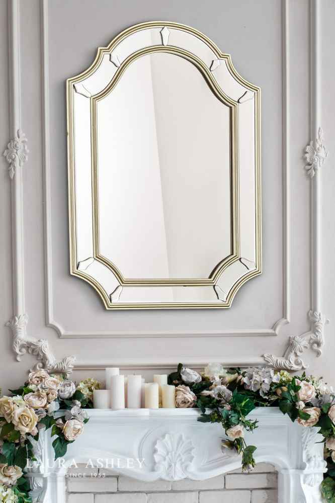 Laura Ashley Braxton Rectangular Mirror - Champagne Gold
