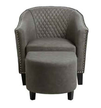 Load image into Gallery viewer, Derby Armchair and Footstool
