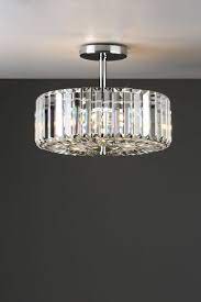 Laura Ashley - Fernhurst - 4 Light Semi Flush Pendant - Faceted Clear Glass