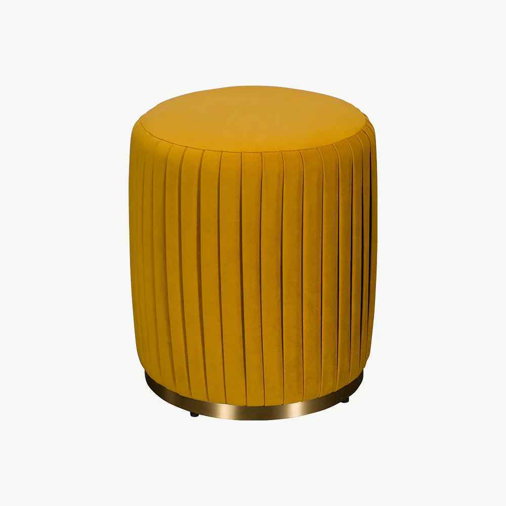 Pleated Ottoman - Turmeric