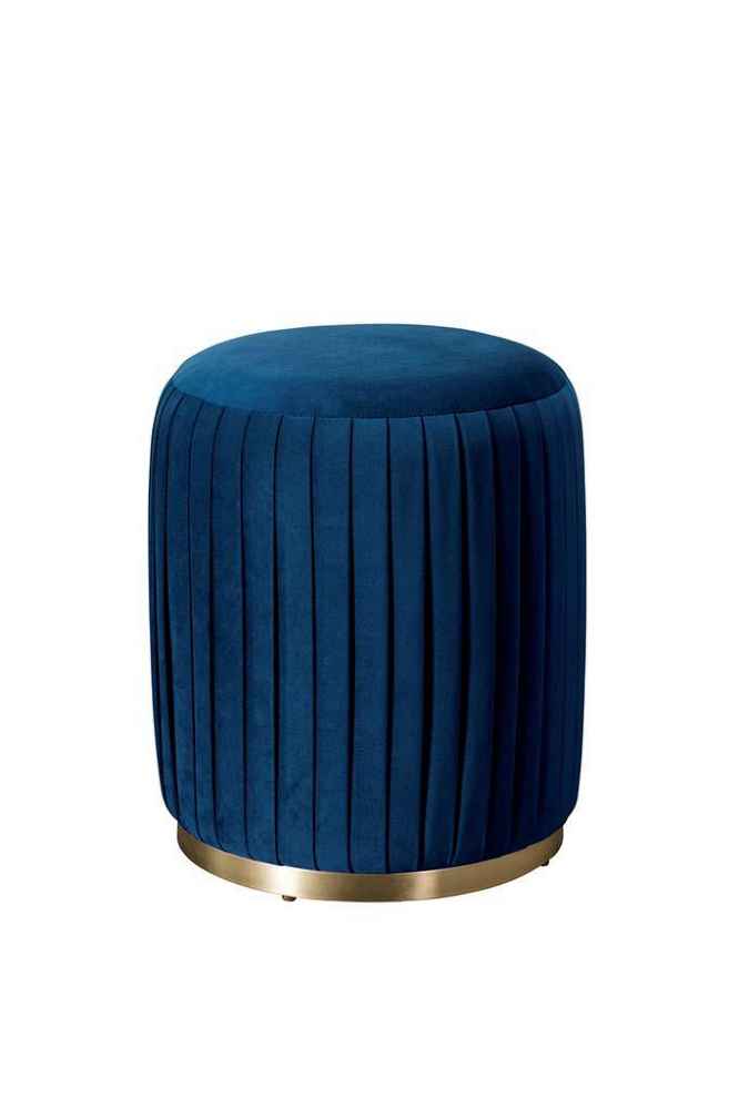 Pleated Ottoman - Teal