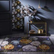 Load image into Gallery viewer, Floretta Rug Mineral/Charcoal and Blush
