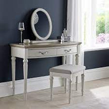 Load image into Gallery viewer, *CLEARANCE* Montreaux Dressing Table, Stool, and Mirror - Grey Washed Oak and Soft Grey
