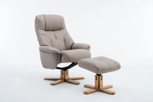 Load image into Gallery viewer, Dubai Swivel Recliner - Pebble Plush Faux Leather
