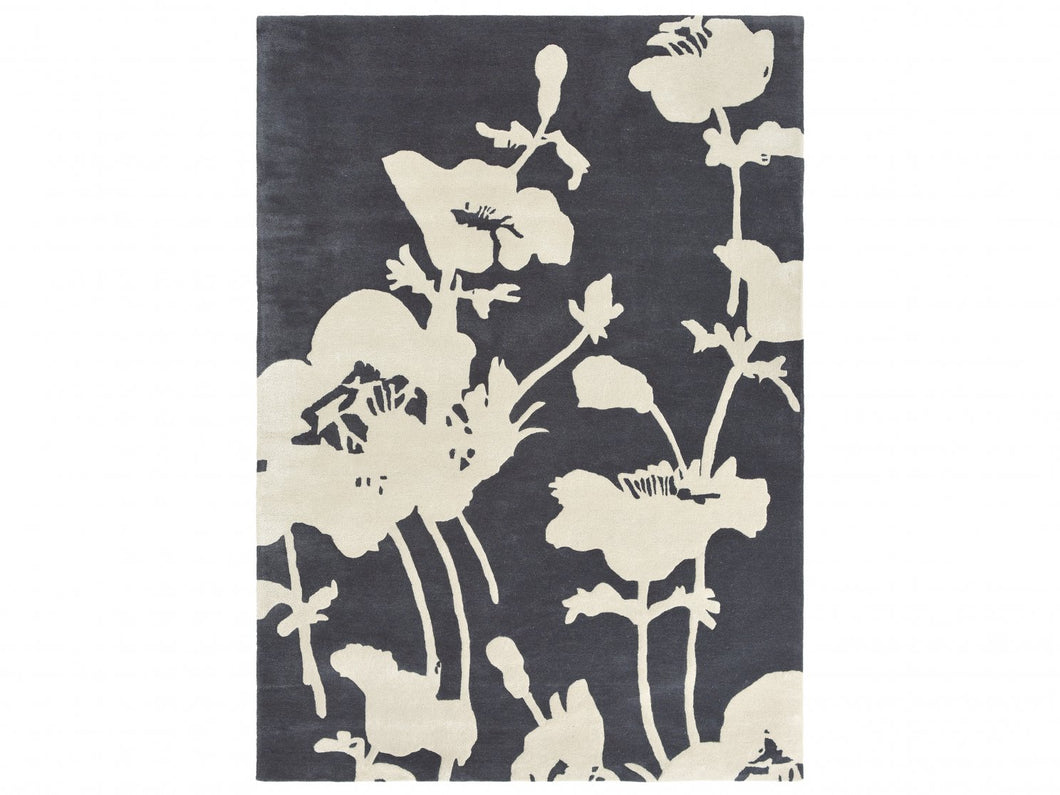 Florence Broadhurst Rugs - Floral 300 Charcoal