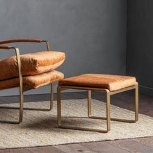 Load image into Gallery viewer, Fabien Lounger and Footstool (sold separately) - Ochre
