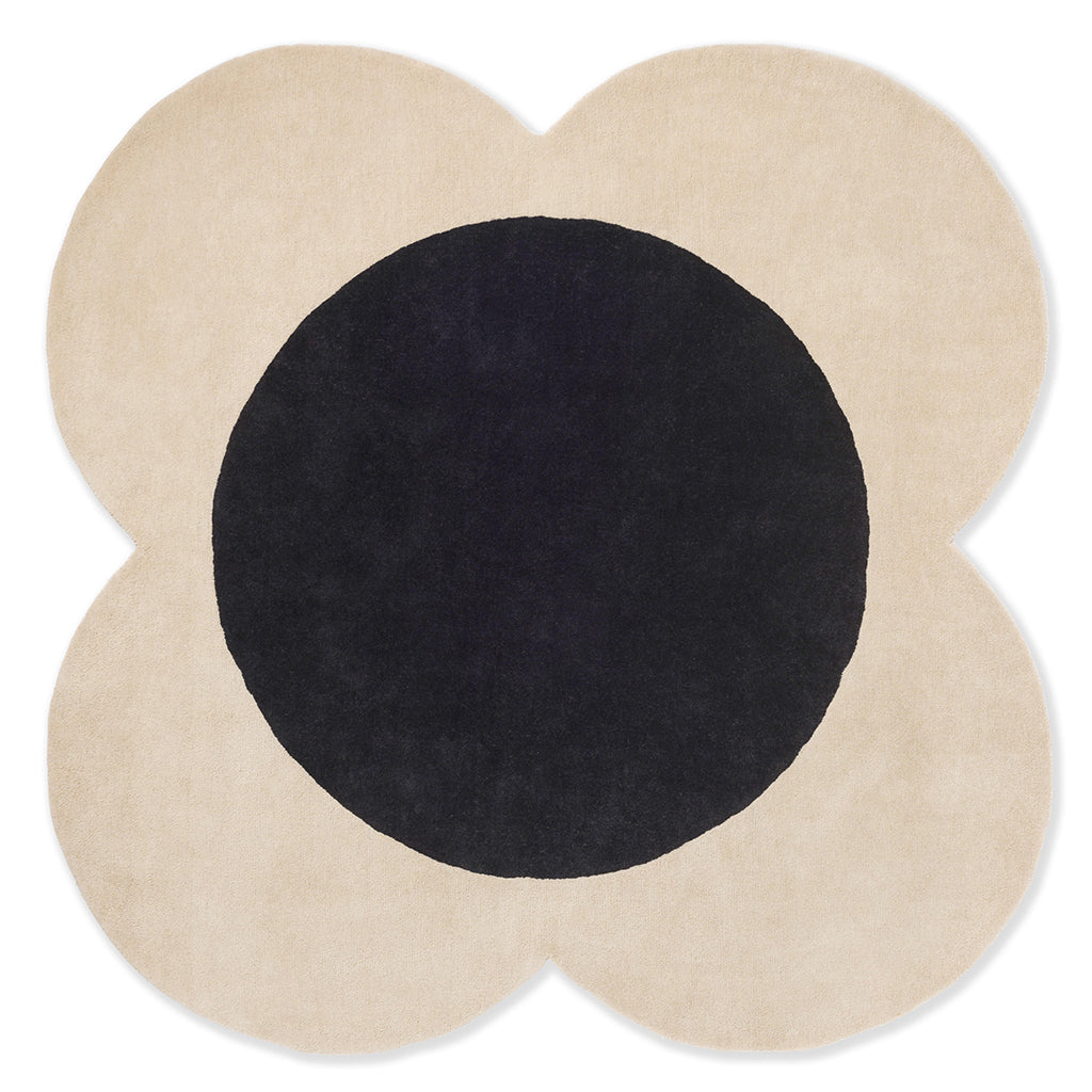Orla Kiely Rug - Flower Ecru/Black
