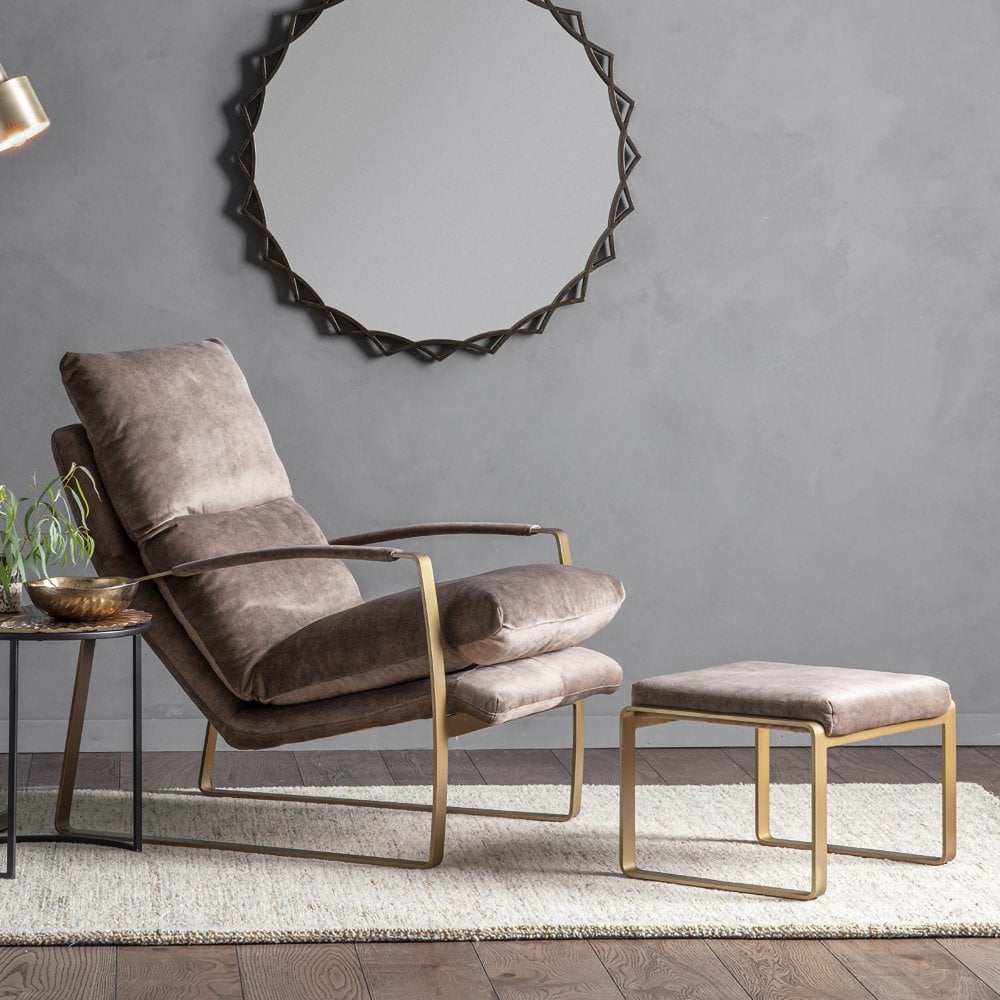 Fabien Lounger and Footstool (sold separately) - Mineral