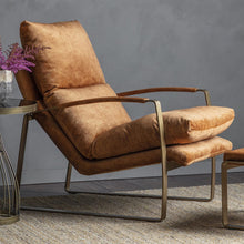 Load image into Gallery viewer, Fabien Lounger and Footstool (sold separately) - Ochre
