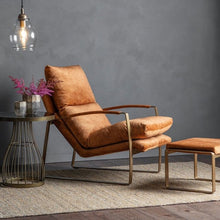 Load image into Gallery viewer, Fabien Lounger and Footstool (sold separately) - Ochre
