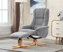 Load image into Gallery viewer, Florida Swivel Recliner - Lake Blue Fabric
