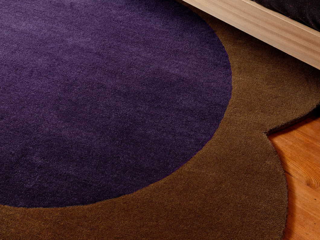 Orla Kiely Rug - Flower Chestnut/Violet