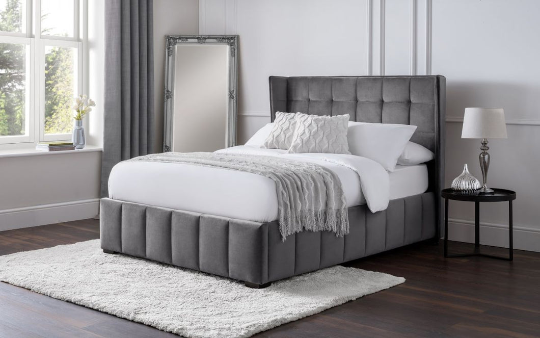 Gatsby Storage Ottoman Bed - Light Grey