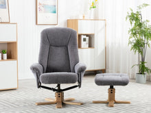 Load image into Gallery viewer, Hawaii Swivel Recliner - Lille Charcoal Fabric
