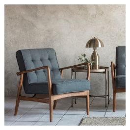 Humber Armchair - Dark Grey Linen