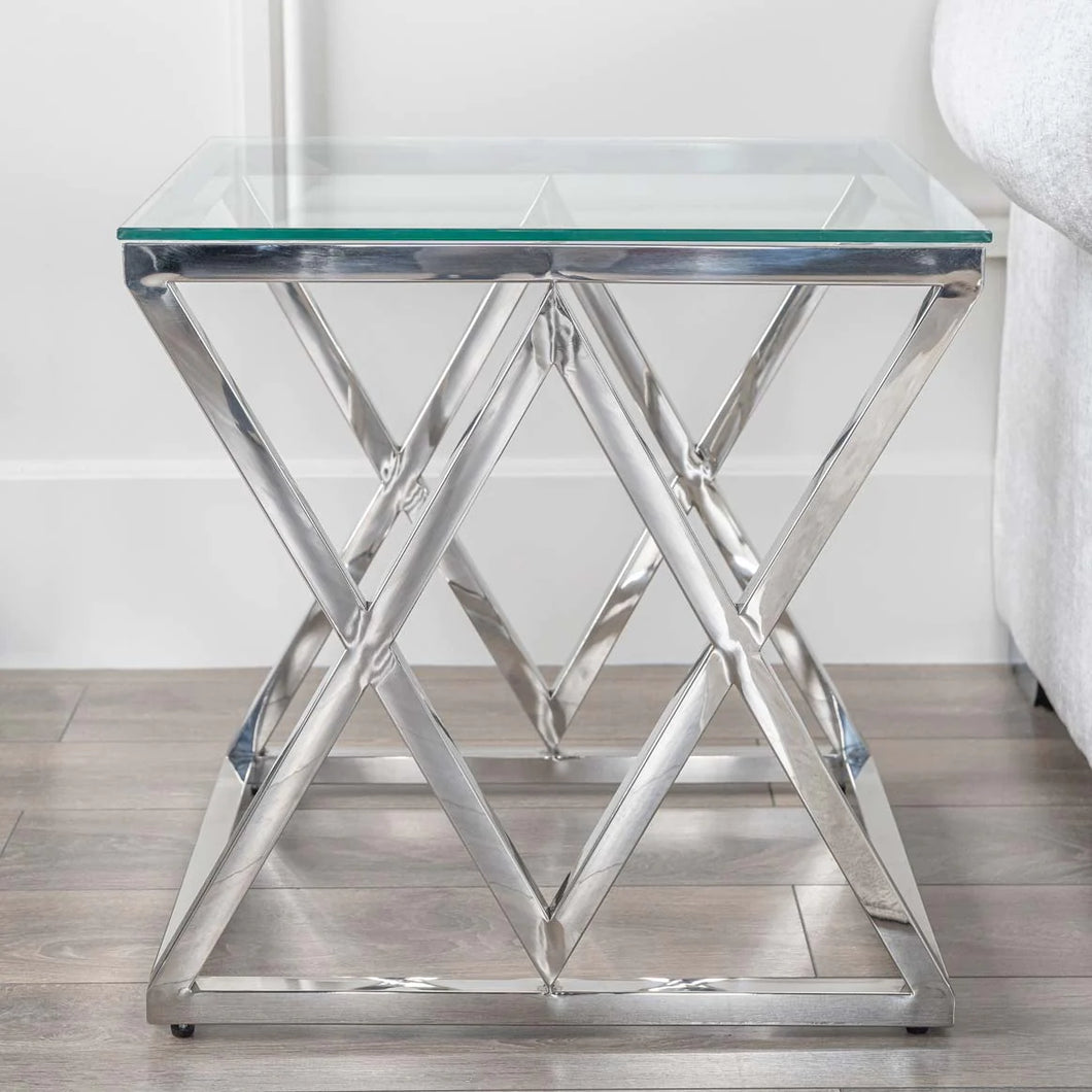 Miami Lamp Table Silver