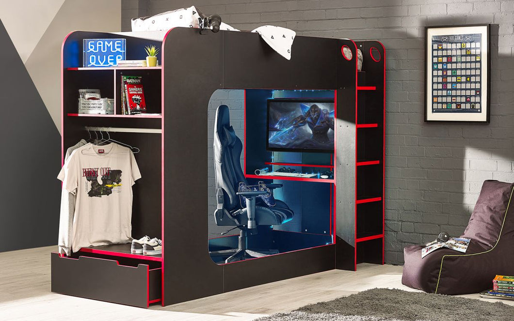 Impact Gaming Bunk - Black/Red