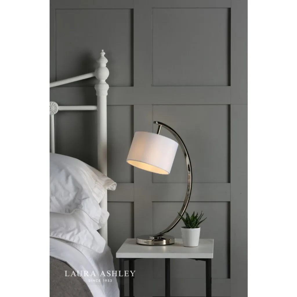 Laura Ashley - Noah Table Lamp - Brushed Chrome