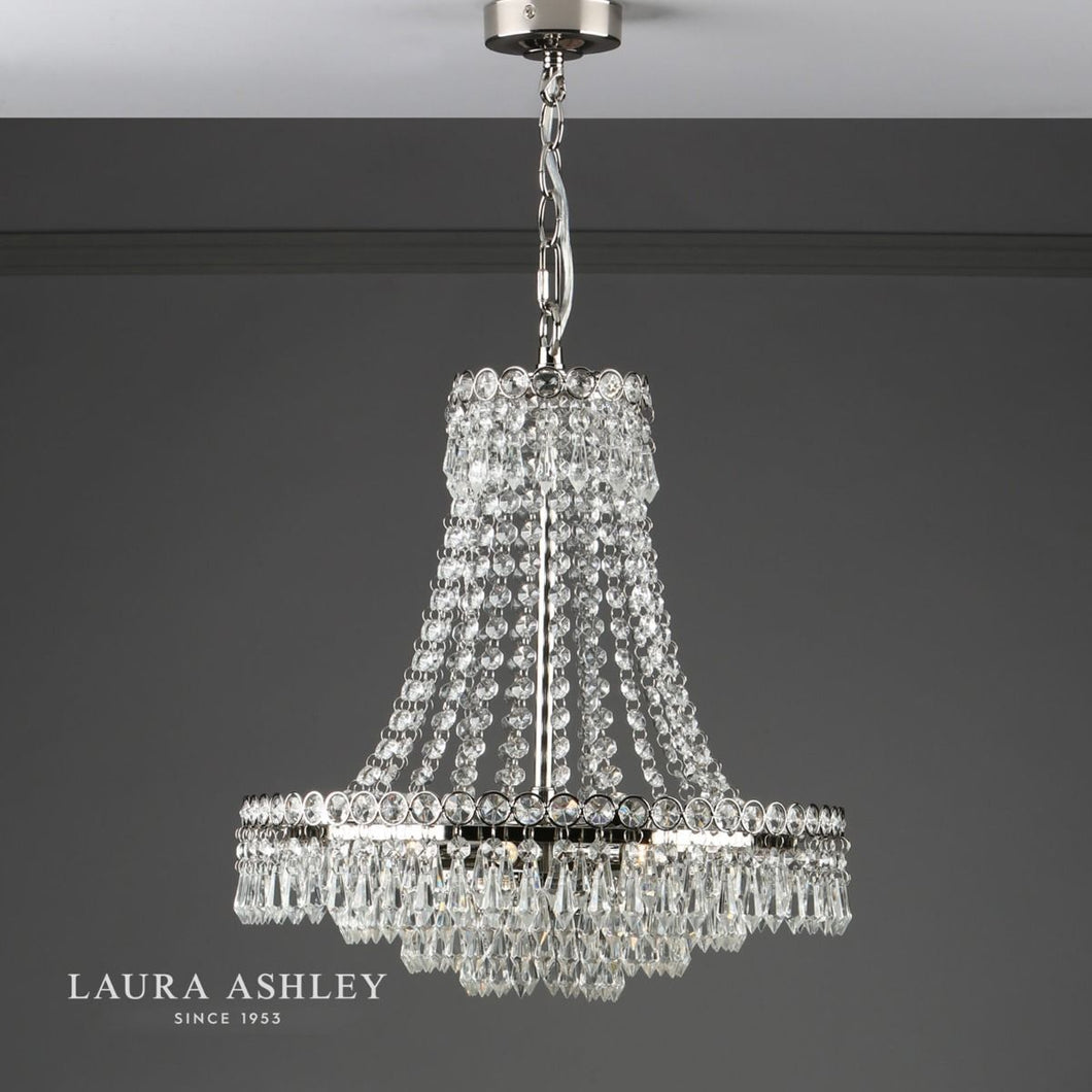 Laura Ashley - Enid 5 Light Grand Chandelier - Clear