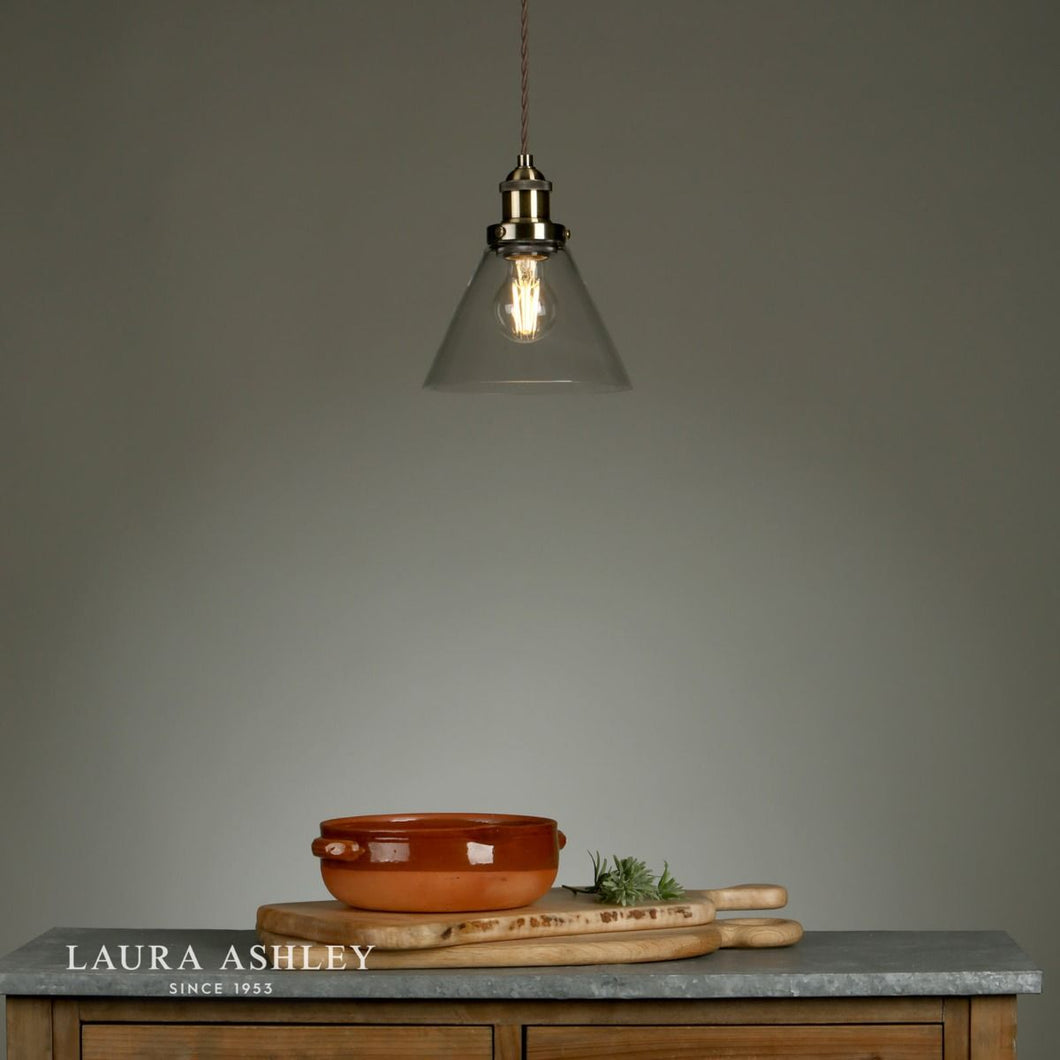 Laura Ashley - 1 Light Pendant - Antique Brass