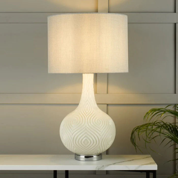 Laura Ashley - Grace Table Lamp - Opal Glass