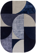 Load image into Gallery viewer, Matrix Oval Rug - Indigo MAX74
