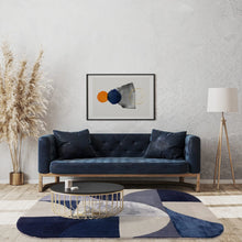 Load image into Gallery viewer, Matrix Oval Rug - Indigo MAX74
