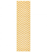 Load image into Gallery viewer, Muse Rug - Yellow Chevron MU08
