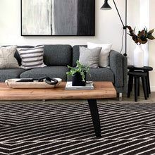 Load image into Gallery viewer, Muse Rug - Black Linear MU10
