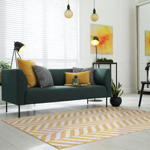 Load image into Gallery viewer, Muse Rug - Yellow Chevron MU08
