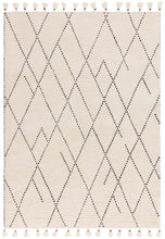 Load image into Gallery viewer, Nepal Rug -  Cream Black Linear
