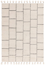 Load image into Gallery viewer, Nepal Rug -  Cream Black Tile
