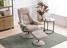Load image into Gallery viewer, Riviera Heat and Massage Swivel Recliner - Calico Fabric
