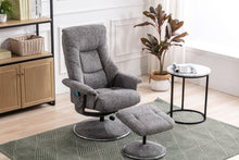 Load image into Gallery viewer, Riviera Heat and Massage Swivel Recliner - Flint Fabric
