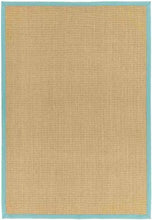 Load image into Gallery viewer, Sisal Rug - Linen/Aqua Border
