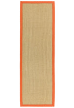 Load image into Gallery viewer, Sisal Rug - Linen/Orange Border
